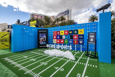 Also at Super Bowl LVIII in 2024, Paramount+ hosted a block-long immersive fan experience showcasing its fan-favorite shows, films, and franchises across 10 brands. AGENC Experiential handled design and production for the massive build, which included a literal mountain atop The Mirage’s existing lagoon and a CBS Sports section with lockers and a football field-inspired floor. Throughout the activation, cheerleaders rallied the crowd and took photos with fans. See more: Super Bowl LVIII: How Brands, Athletes, and Other A-Listers Celebrated in Vegas