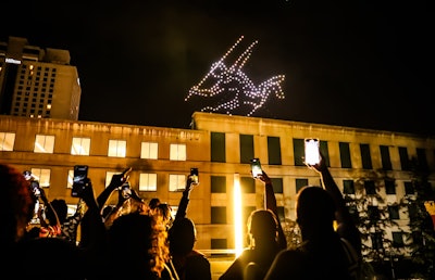 Guests were invited to view a drone show on The Chicory’s roof that featured iconography of Rémy Martin, including the signature Centaur and XO, VSOP, and 1738 bottles.