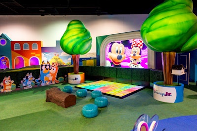 Highlights of the Disney Junior activation included the Mickey Mouse Club LED dance floor, an interactive floor that lit up with guests' moves.