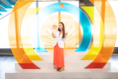 La Roche-Posay’s agency partner, CAA, produced the event and tapped Denver-based Crush Studio to fabricate the record-breaking pickleball tournament. The brand transformed Edge’s observation deck in collaboration with Bednark Studio, which was responsible for the sunburst arch photo installation at Edge. In addition, a custom archway served as the backdrop for celebrating La Roche-Posay’s “Every Day is Sunscreen Day” campaign—and was also where the company announced it was presenting the American Cancer Society with a $50,000 donation.