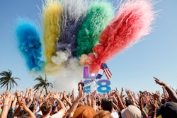 The LA28 handover during the Paris Olympics closing ceremony featured native Angelenos Snoop Dogg and Dr. Dre performing in front of an LA28 logo. Their performance concluded with a burst of colored powder representing the Olympic rings.