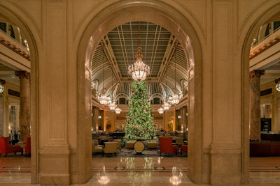 Palace Hotel San Francisco provides holiday offerings for groups and leisure guests including a pop-up champagne bar, gingerbread house-making workshops, festive charcuterie, and holiday-themed cocktails.