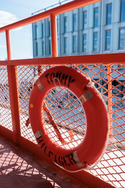 The set design featured cheeky nods to the ferry’s former life.