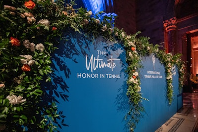 The event also featured AV by Star Group Productions and branding by SpeedPro, and ITHF President Patrick McEnroe served as emcee (after participating in a surprise Q&A with Andre Agassi during cocktail hour).