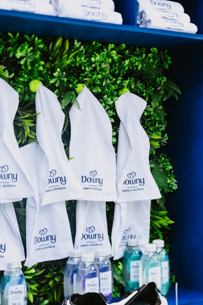 During the two-day pop-up, visitors got their hands on product samples and could personalize sweat towels to take home.