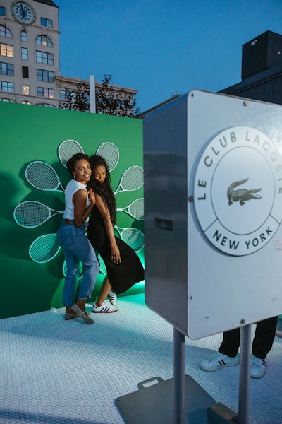 A tennis racket installation made for the perfect photo op backdrop.