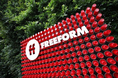 Does anything scream 'football party' more than the classic red Solo cup? Freeform and ABC Signature Studios hosted an event for TV show Grown-ish in 2019. Working with AOO Events, the team transformed Lombardi House in Los Angeles into a college frat party, complete with lawn chairs as seating, oversize games, and an ice luge. In one clever idea, an on-theme step-and-repeat was made from red Solo cups.