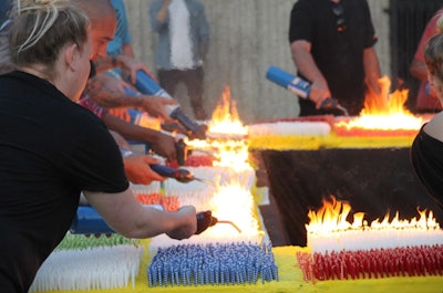 Finally, here's a unique one that you might be a little less likely to recreate at your own events. To celebrate its 17th birthday in 2016, Mike’s Hard Lemonade pulled a stunt fiery enough to break a world record: The brand placed 50,151 candles on a massive cake in Los Angeles, and then lit them ablaze for a dramatic marketing photo op—and a Guinness World Record. (The number of candles on the cake—50,151—corresponded to the number of fans who engaged with a Facebook post.) BeCore Experiential Marketing Agency produced the event. See more: See a Birthday Cake Ablaze With 50,151 Candles