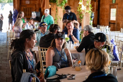 When it came time to get off the course and down to business, guests participated in one-on-one speed networking sessions in a quiet, indoor pavilion.