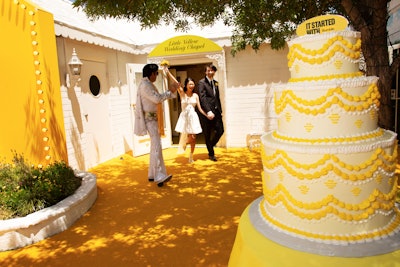 Earlier this year, Bumble gave users with success stories the chance to win a wedding at its 'Little Yellow Wedding Chapel' in Las Vegas.