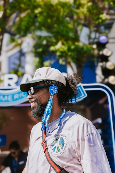 All Amex card members at the US Open were granted access to radios to stay tuned in to the on-court action no matter where on USTA grounds they were. Other on-site perks for cardholders included contactless checkout at the American Express Shop and discounted bag check upon entry.
