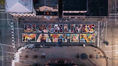 A new 'Black Lives Matter' mural was revealed during the festival.