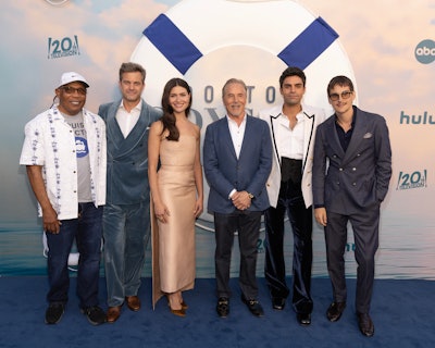 On Sept. 18, ABC hosted a nautical-themed evening to celebrate the premiere of the show at Bel-Air Bay Club in Malibu. Complete with a blue carpet, the event transported guests onto a cruise ship with a themed interior space that mimicked a sea setting with deck chairs, curated cocktails, casino games, and seafood bites.