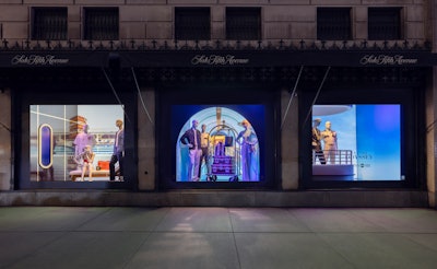 Five window displays depicted scenes from the series, complete with authentic props and costumes from the set, at Saks Fifth Avenue’s flagship store in New York City.