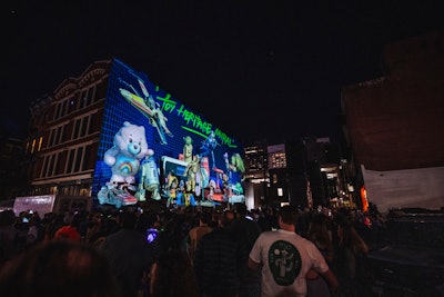 The city’s iconic 'Cincinnati Toy Heritage' mural came to life with projection mapping by GraffMapping.