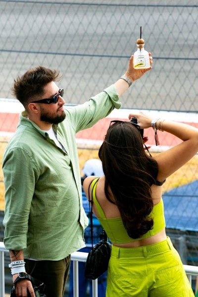 Patrón Tequila was in attendance at Club SI, crafting cocktails in mini versions of its signature branded bottle.