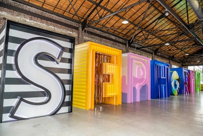 The year's Beauty Funhouse theme featured bright, bold colors and graphics throughout, as well as supersize SEPHORiA letters.