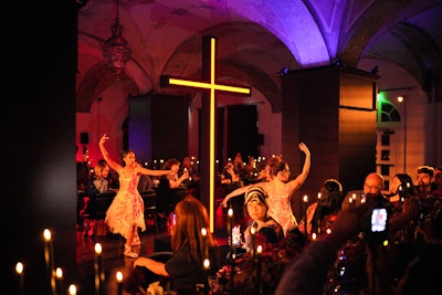 Due to the escape room concept, guests entered the main space in batches—meaning keeping guests entertained was key. 'The entry moment needed to be reset with each group, and then those that had been admitted needed to be engaged for various periods of time based on when they entered,' Hardaway explained. 'It was a fun challenge to keep things flowing and allowed our live performers a chance to play to each guest directly as part of the experience.”