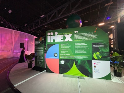 IMEX displayed its sustainability goals on the trade show floor in the Innovation Hub, where a majority of the education took place.