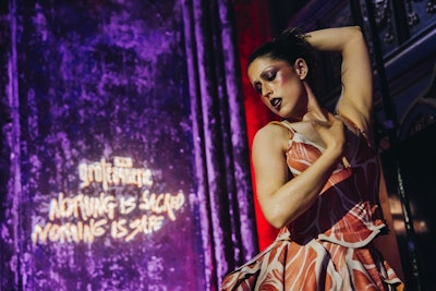 One standout entertainment moment? 'We incorporated dancers in ‘meat’ dresses to introduce the element of death into the event in a creative and engaging way,' she added. 'It was a surprising element that made for great conversation and content for attendees.”