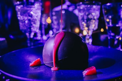 One creepy highlight? A dessert oozing with blood orange that guests could crack open with mallets.