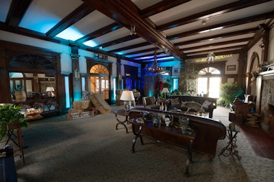 Inspired by the new series, the lounge featured references to the show, which is set on a ranch in rural Georgia.