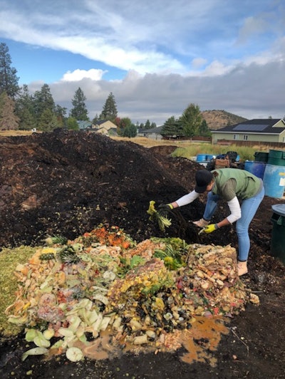 Johnson once drove food scraps from an event all the way to a local pig farm.