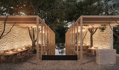 Kimpton plans to debut its first all-inclusive resort in Mexico’s Riviera Maya in early 2025. Kimpton Tres Rios will span 326 acres and feature three distinct ecosystems: jungle, mangrove forests, and coastal dunes. Named after its three winding freshwater rivers, the park is a sanctuary for over 90 animal species and 120 plant species. Guests can explore hidden cenotes, a native plant nursery, and scenic ecological trails—all within the resort's expansive and lush grounds. There will also be seven restaurants, four swimming pools, and 355 rooms.