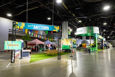 Sunbelt Rentals' Anytown transformed a product showcase into a familiar small-town setting featuring a music festival, a grocery store, a hospital, and much more.
