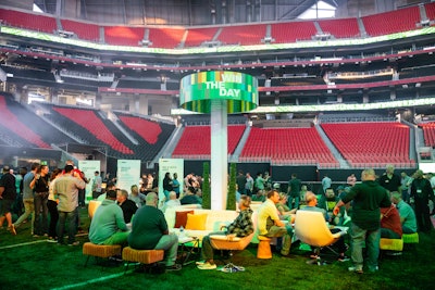 Throughout both venues, the team created cafe areas and relaxation zones to let people unwind without leaving the space.