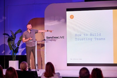 Speakers presented on a variety of topics, including event trends, sustainable practices, ways AI can enhance attendee experiences, and more.