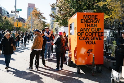 In addition to the encouraging signage, the Nike partnership featured a Joe Coffee Company takeover, which recreated custom menus and store designs from cafes in the Upper West Side, Brooklyn, and Long Island.