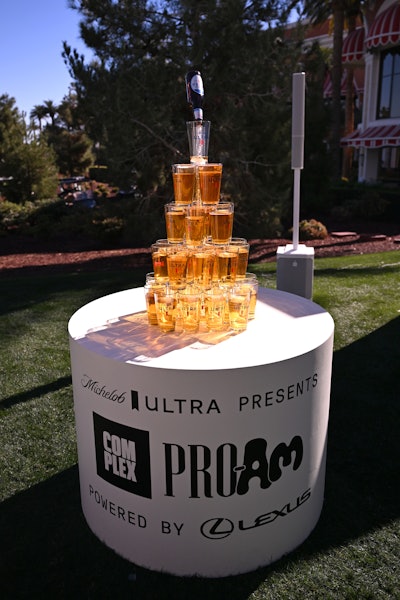 A tower of Michelob ULTRA also served as a cool branding moment.