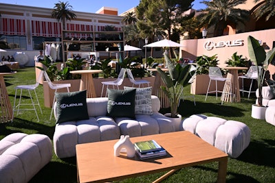 The area also included seating.