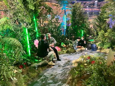 One of Rovegno’s favorite moments? The ReGenerate Garden. “We felt it was crucial to provide this sensory oasis, filled with the sights and scents of real trees, enhanced by colorful lighting and immersive sound design,' she said. 'We were pleasantly surprised that this immersive forest was such a hit that people kept returning for intimate conversations and impromptu meetings, engaging in shared experiences they felt welcome to initiate themselves.”