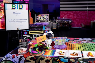 Mexology’s station included accessories like throwback sunglasses and neon bracelets, while serving guests 'Smashing Pumpkin Empanadas.'
