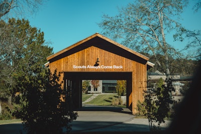 Activities on offer throughout the day included a woodworking workshop, axe- and knife-throwing, and an aerial adventure course.