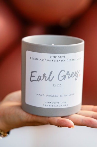 Pink Olive’s Earl Grey candle ($42) features notes of bergamot, lime, tea leaves, cucumber, and musk. The candle is an exclusive collaboration with the Glioblastoma Research Organization, a nonprofit organization raising awareness and funds for research to find a cure. Ten percent of all proceeds go to charity.