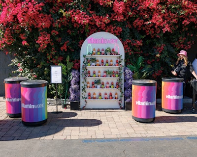 Complimentary vitaminwater was on hand throughout the festival at the bars and within the brand's sampling station, both inside and outside the venue. 'We also served an exclusive vitaminwater nonalcoholic drink to showcase the versatility for attendees who preferred a zero-proof option,' Given says.