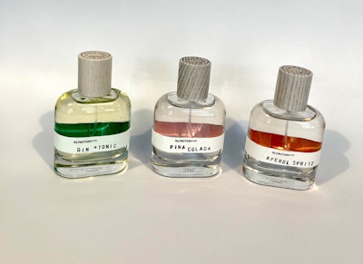 Olfactory NYC's cocktail-inspired collection includes limited-edition scents like Aperol Spritz, Margarita, Pina Colada, Gin & Tonic, Cosmopolitan, and Espresso Martini ($55 each). At the Olfactory NYC studio, customers can smell a selection of nine core, gender-neutral fragrances and choose a favorite to customize. Based on one’s preferences, the 'scentologists' will then guide them through the process of layering a variety of different fragrances to create the perfect blend. The custom scent is bottled, and clients can choose the fragrance's bottle color and hand-stamped label name.