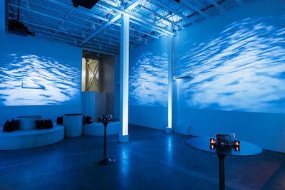 Sterling Social transformed the venue's second-floor blank-slate space into a sea of blue hues.