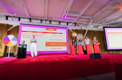 Digital artist Pierre Thirion presented a quiz where participants were invited to answer specific questions on topics such as artificial intelligence, emerging technologies, and ethics.