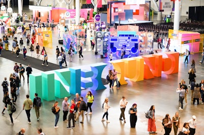 One of the most talked-about features of INBOUND is its colorful expo floor. 'Many of us on the event team came from festival backgrounds, and from live music or media,' Tooley pointed out. 'Even though it's a B2B event, there’s still a human running that business. And humans want a lot of the same experiences—they want to learn, but they also want to play, network, and eat great food. We try to blend those elements together.'