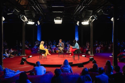 A new concept for TED this year, this experimental theater-in-the-round format was created to break away from the traditional TED Talk session with a more interactive, debate-oriented approach. This more intimate setup allowed for dynamic discussions on various topics, encouraging audience participation and engagement, and fostering a more immersive learning experience. “A [traditional] TED Talk is no conversation with the speakers, but [with this new format] you can actually have a conversation with the speakers, debate, share your opinion, and walk away thinking about what you just heard,” Ruff-Bell said. “It’s been packed to the brim since we opened.”