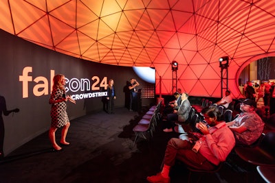 The sphere featured lighting, projection, a curved LED screen, and enough seating for 50 people to sit and have an experience within an enclosed environment. 'It became a real destination,' Breen says.