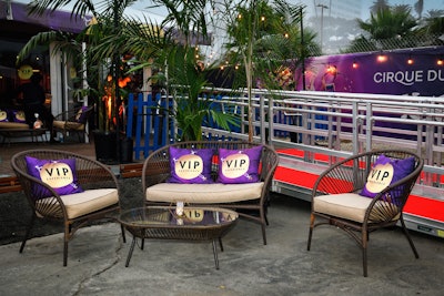 The event featured VIP areas.