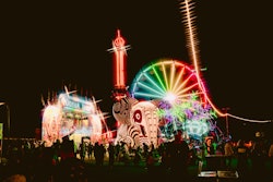 Vita Motus, known for its work with Coachella and Electric Daisy Carnival, created a colorful carnival area for the event.