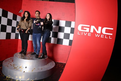 During F1 race weekend in Vegas last year, SiriusXM Pandora hosted an evening event at The Chelsea inside The Cosmopolitan of Las Vegas. Sponsor activations at the event included this winner’s podium photo moment.