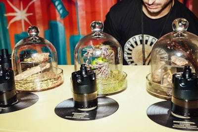 Azzaro featured fragrance sampling stations on site.