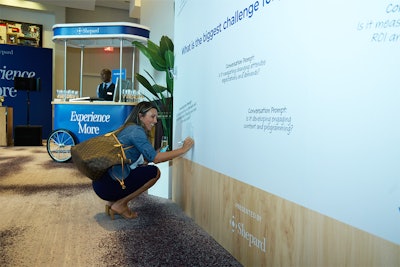 There was also an engagement wall where attendees wrote their responses to a prompt, further encouraging interaction and sharing of ideas.